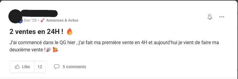 Témoignage: 2 ventes en 24H